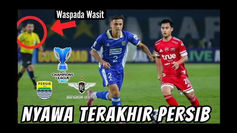 Cầu thủ Persib Bandung đang vượt qua cầu thủ Bangkok Utd trong trận đấu